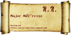 Major Nárcisz névjegykártya