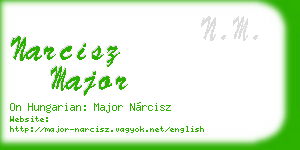 narcisz major business card