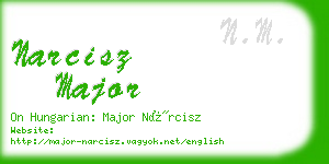 narcisz major business card
